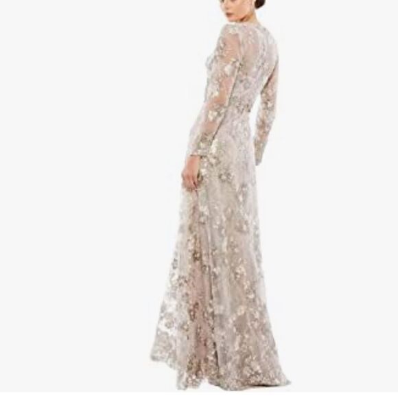 Mac Duggal Evening 67875 Long Sleeve Dress for Evening - Elegant A-line Dress - Picture 2 of 4